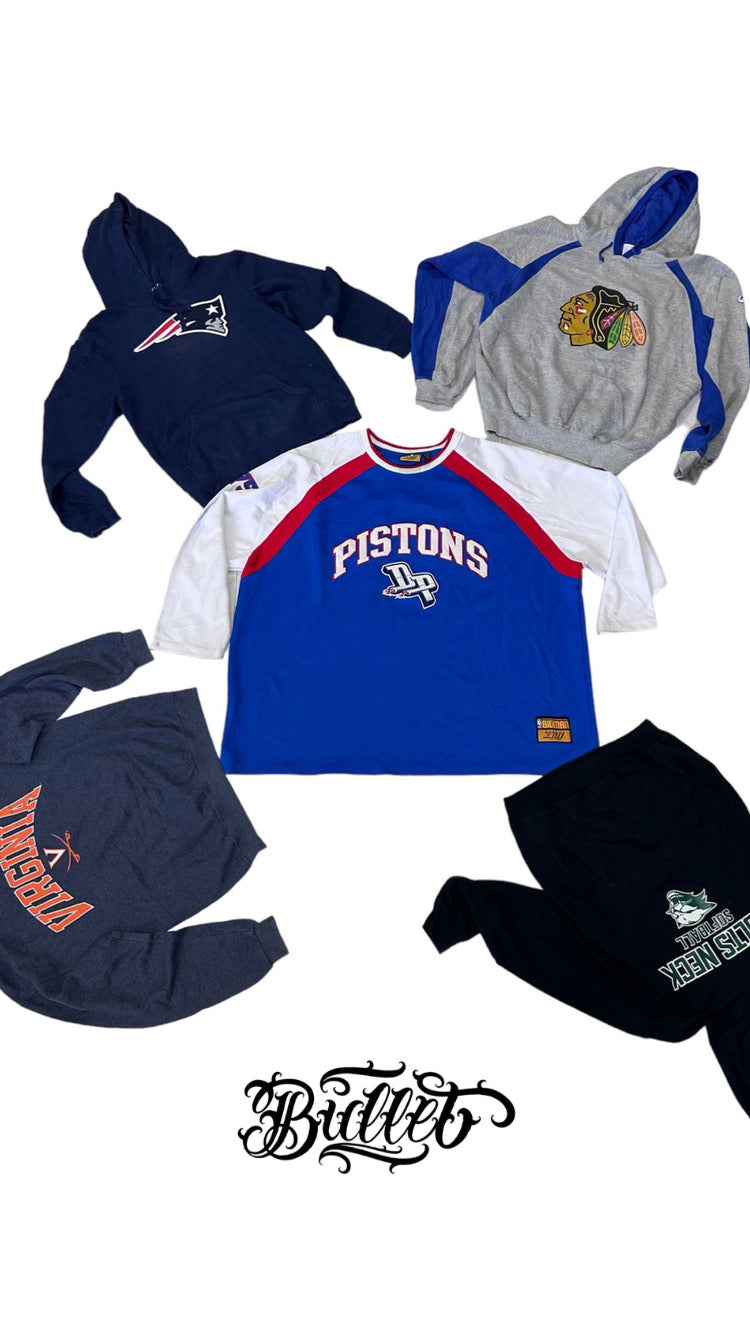 Box 25 pezzi felpe college USA