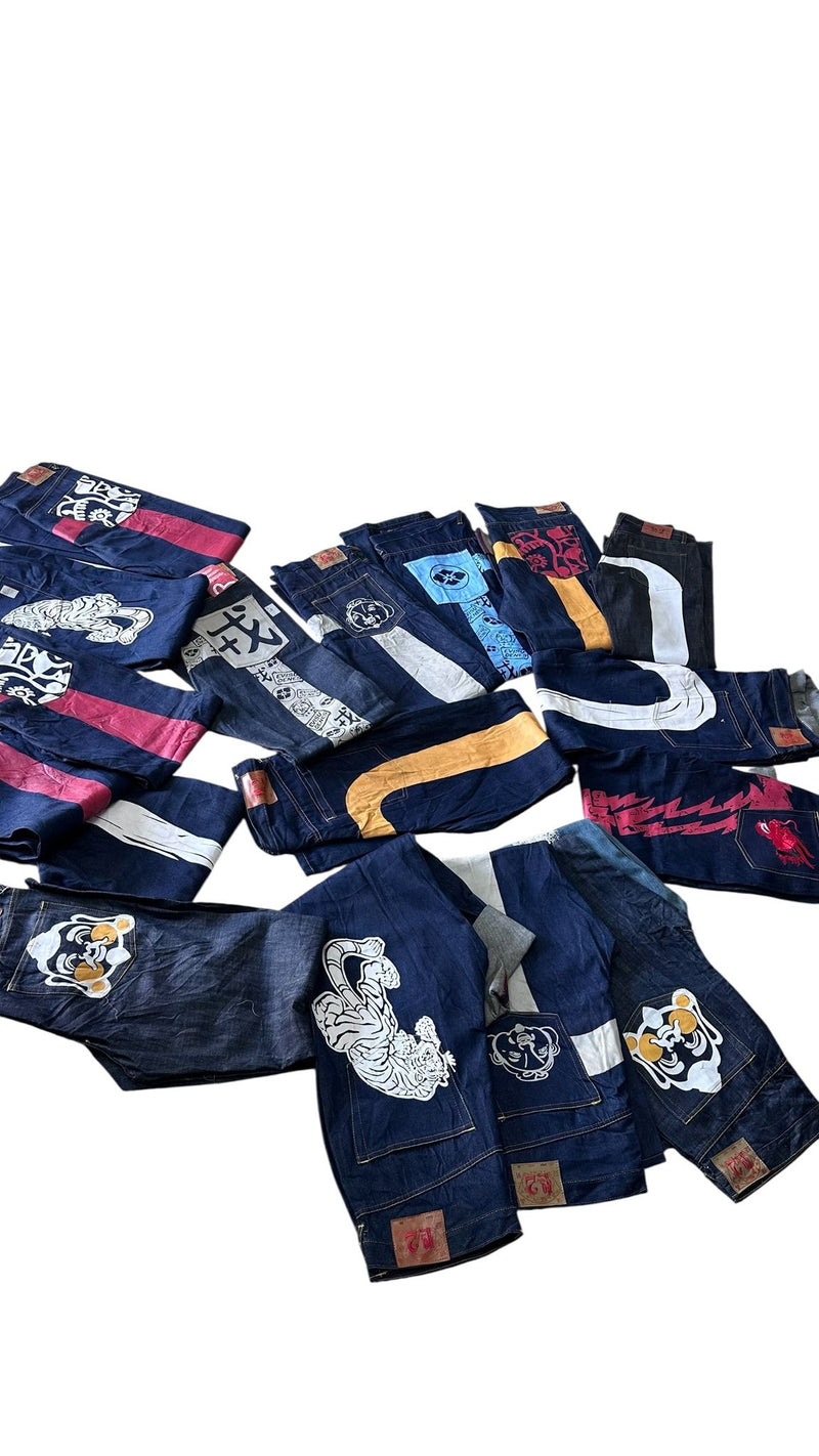 Jeans baggy Evisu 
Box 10 pezzi